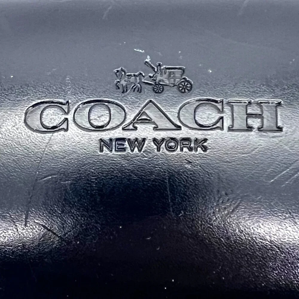 Coach New York Black Hard Shell Clamshell Eyeglass Sunglass Case - Picture 2 of 11